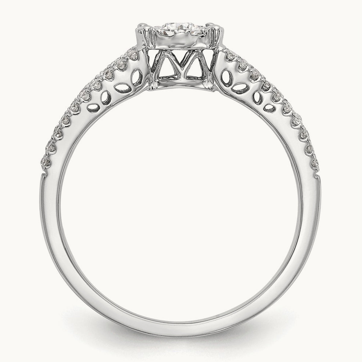 Complete Diamond Cluster Engagement Ring — photo set