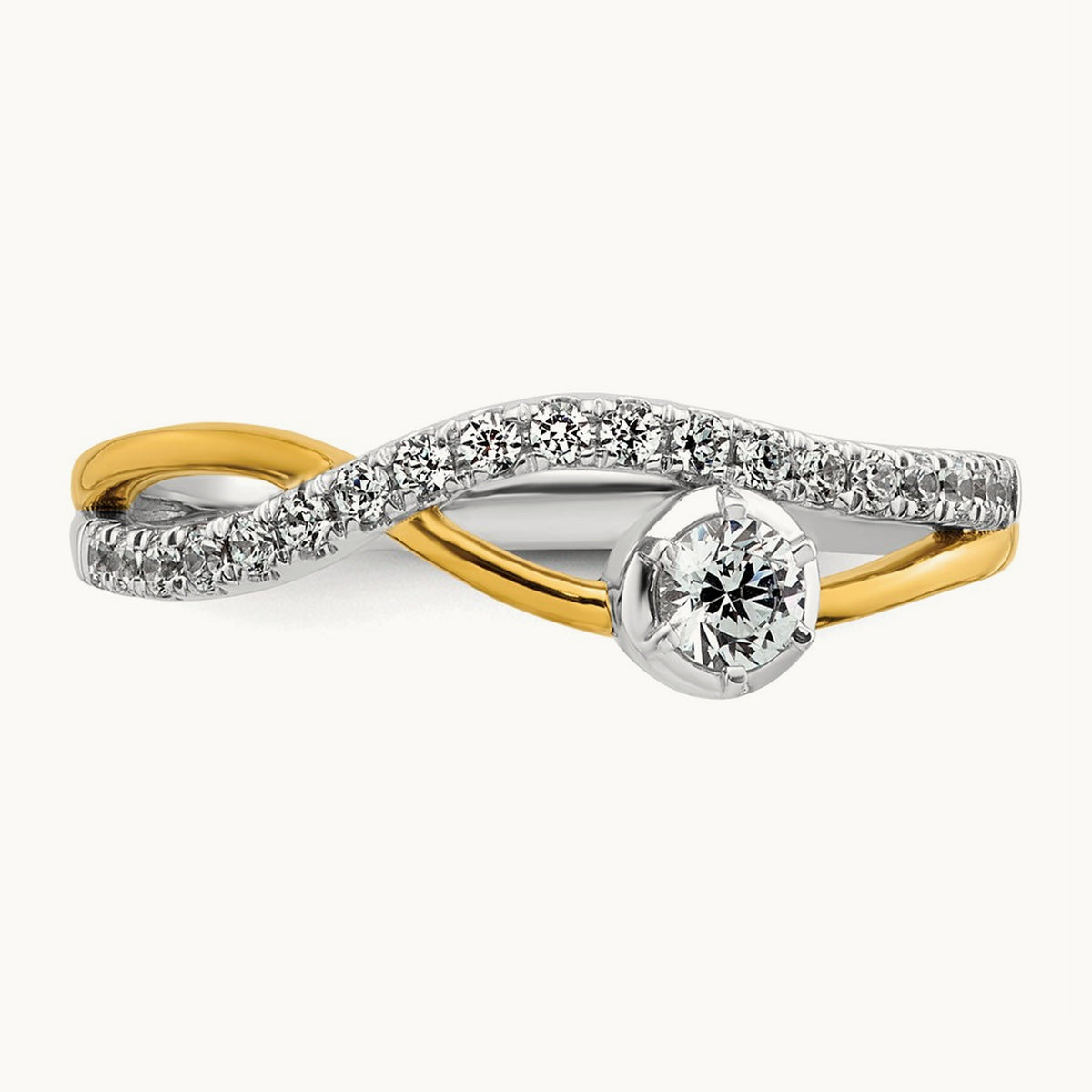 Fashion Twist Ring, 0.25 ct tw Lab-Grown Diamond
