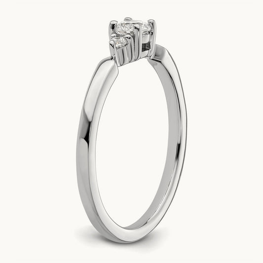 Diamond Complete Promise/Engagement Ring, 14K White Gold