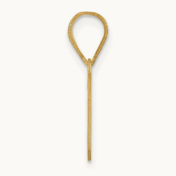 Polished Etched Letter C Initial Pendant, 14K