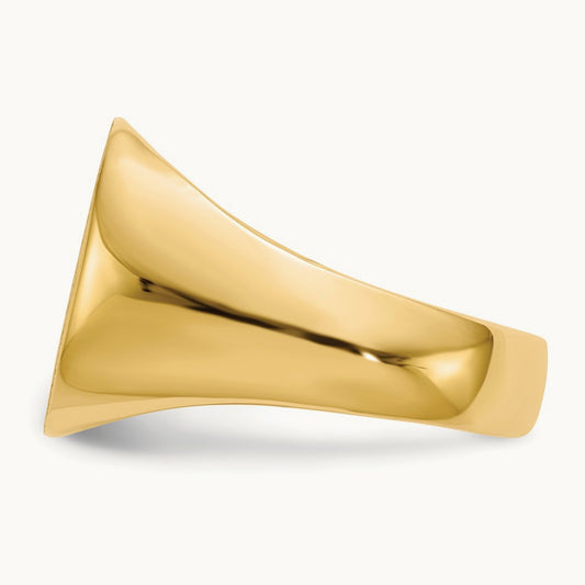 Open Back Mens Signet Ring — photo set