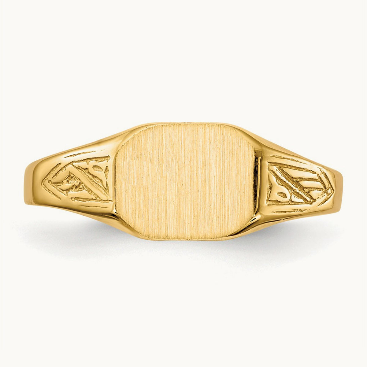 8.5x7. Open Back Signet Ring, 0mm, 14K