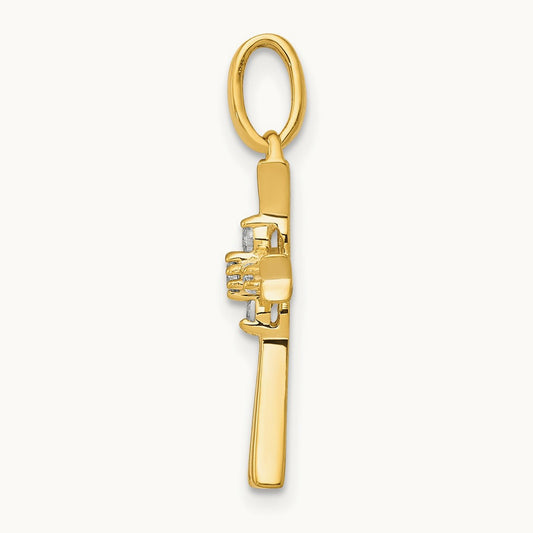 1/15ct. Diamond Cross Pendant — photo set