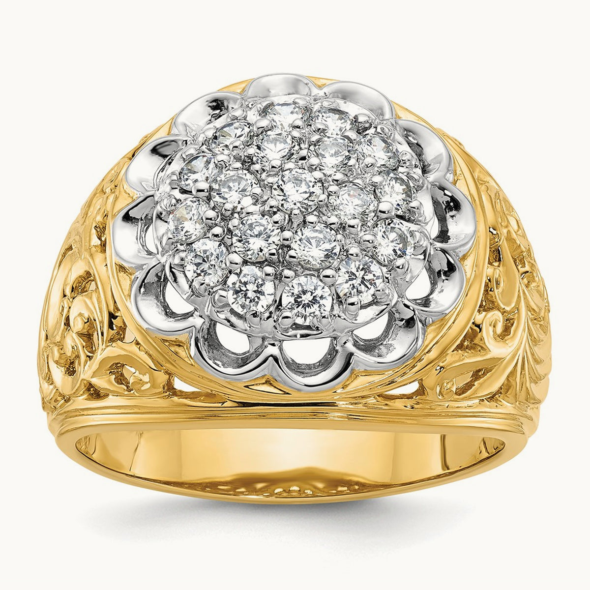 Men's Cluster Ring, 1.00 ct tw Lab-Grown Diamond