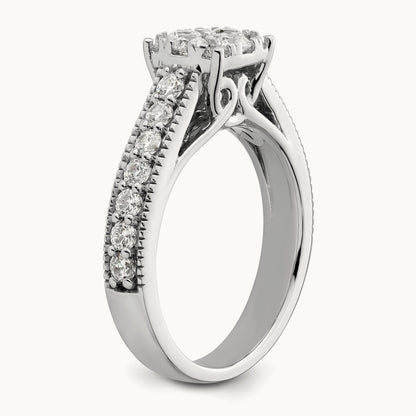 Cluster Engagement Ring, 1.00 ct tw Lab-Grown Diamond