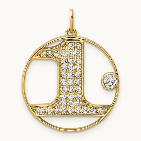 Number 1 Pendant, 0.75-1.00 ct tw Lab-Grown Diamond