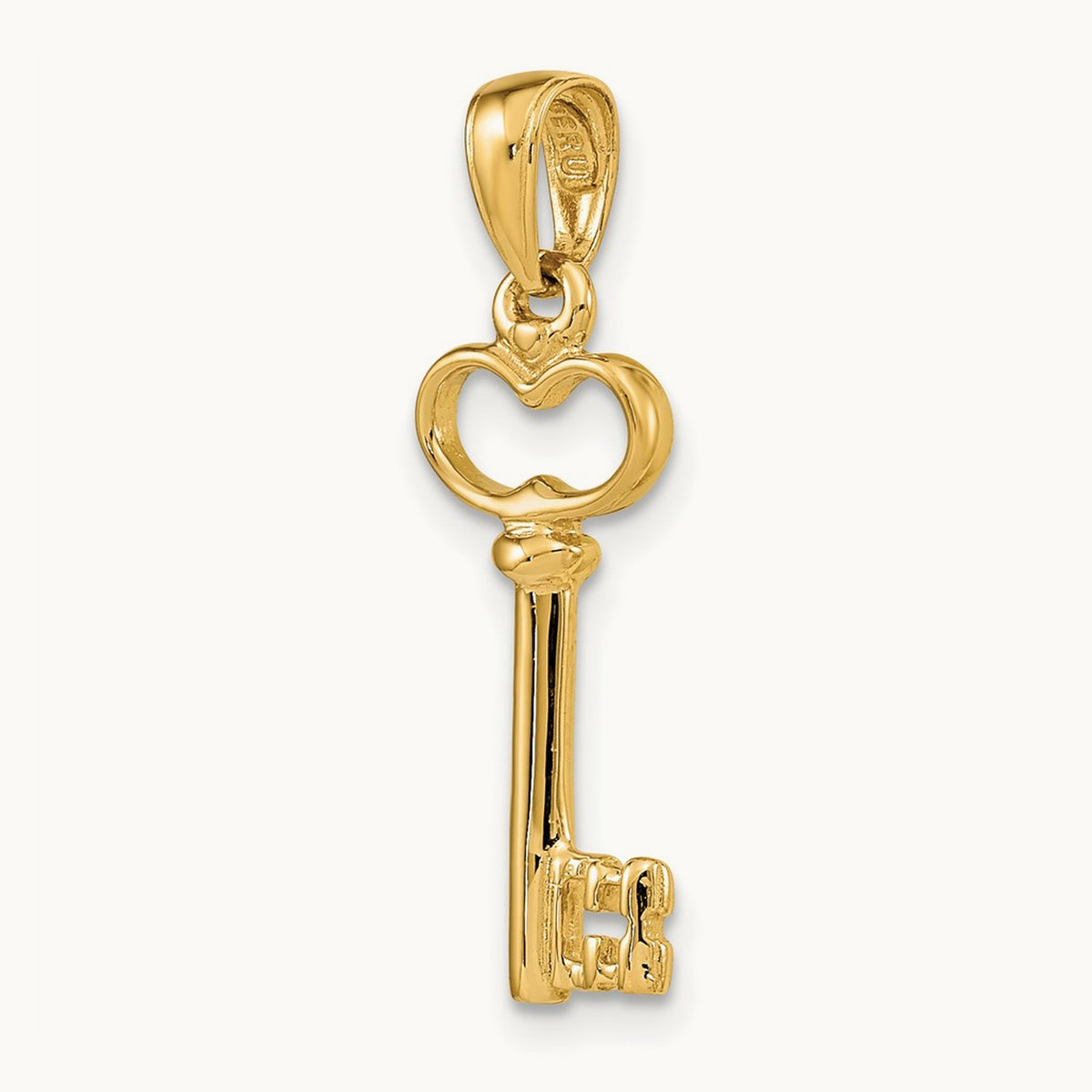 Polished 3-D Key Charm — 26mm