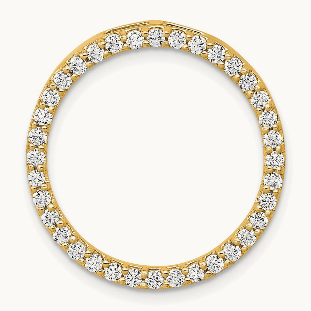 Diamond Circle Chain Slide — 14K Yellow Gold, 22.75mm
