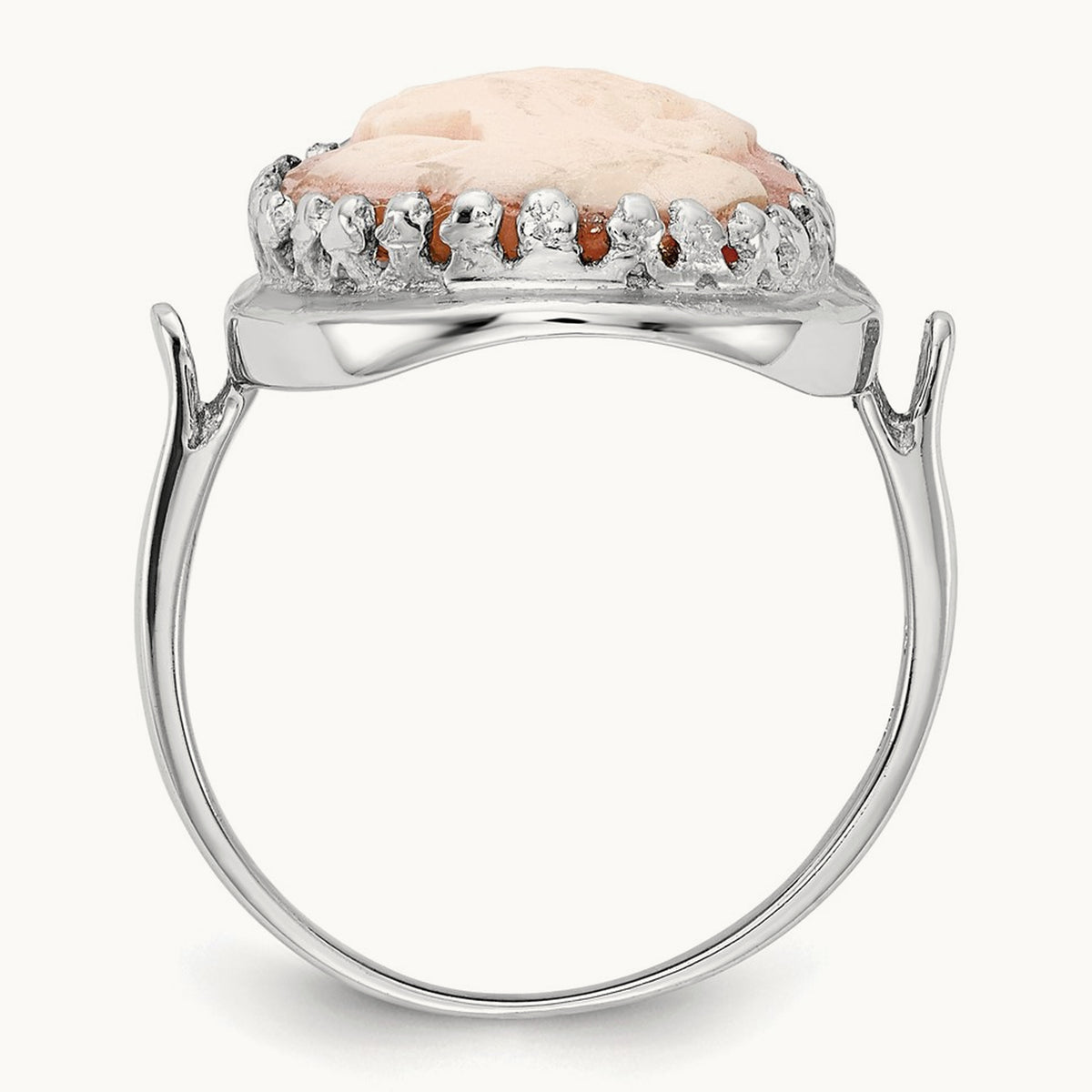Cameo Ring, 14K White Gold