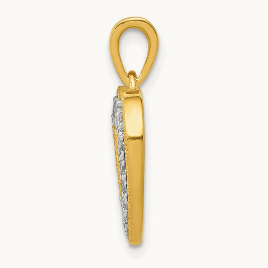 Heart Pendant, 0.25 ct tw Lab-Grown Diamond — 1/4 ct, 14K Yellow Gold