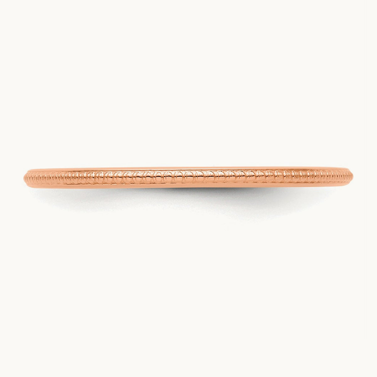 Bead Stackable Band — 14K Rose Gold
