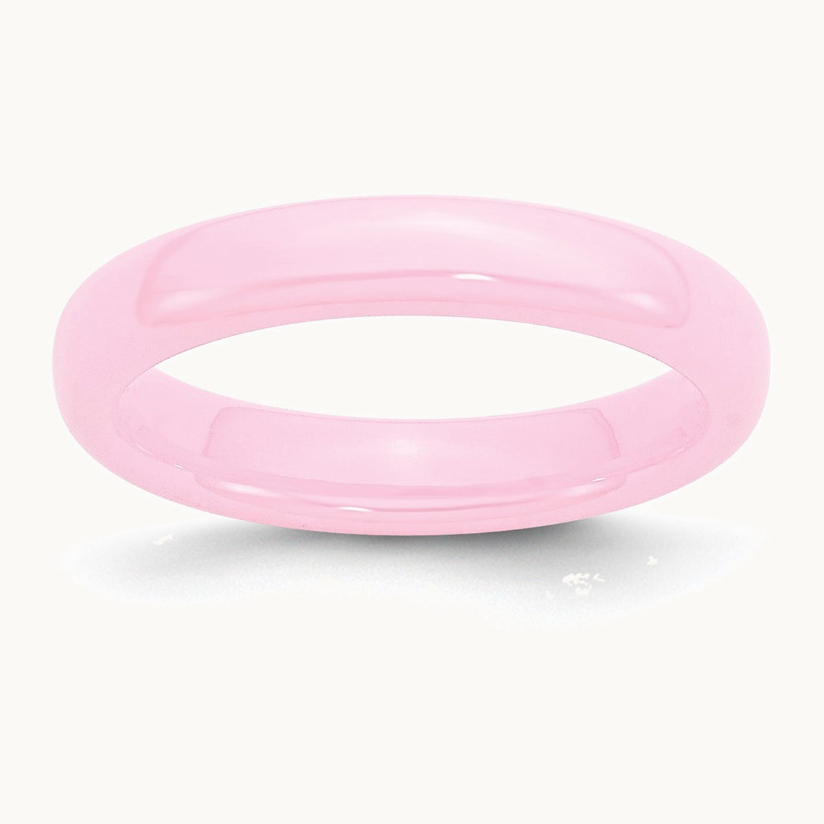 Chisel Ceramic Pink 4mm Polished Band