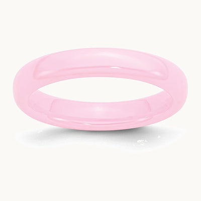 Chisel Ceramic Pink 4mm Polished Band