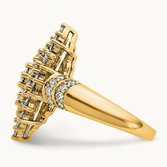 Cluster Fashion Ring, 2.50 ct tw Lab-Grown Diamond — 14K Yellow Gold