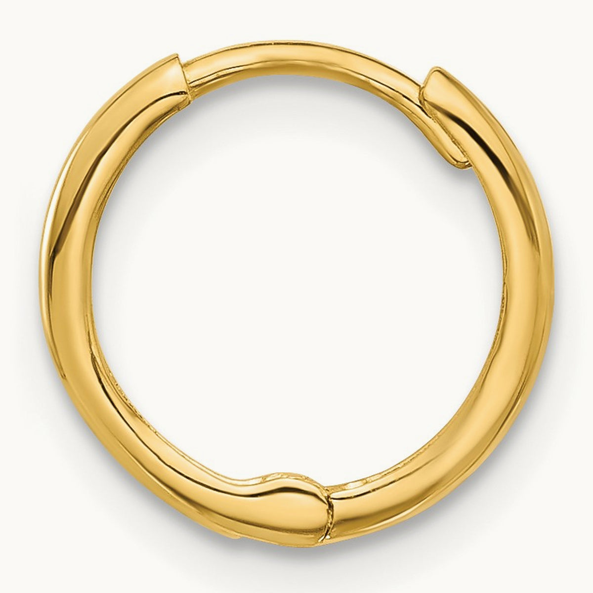 Single Polished Hinged Huggie Hoop Earring — 1.45x13mm