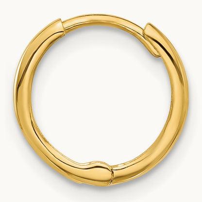 Single Polished Hinged Huggie Hoop Earring — 1.45x13mm