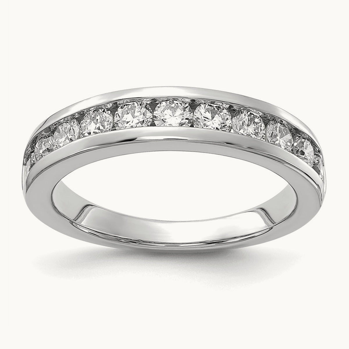 Channel Set Band, 0.10-1.00 ct tw Lab-Grown Diamond — 1 ct, 14K White Gold