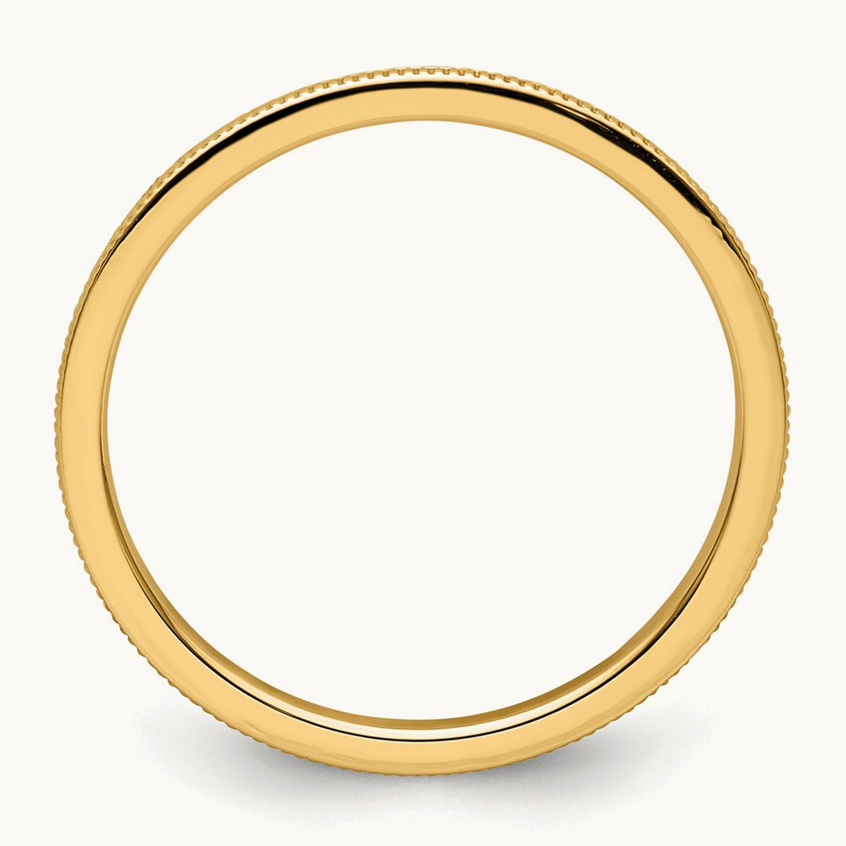 Milgrain Stackable Band — 14K Yellow Gold, 1.2mm