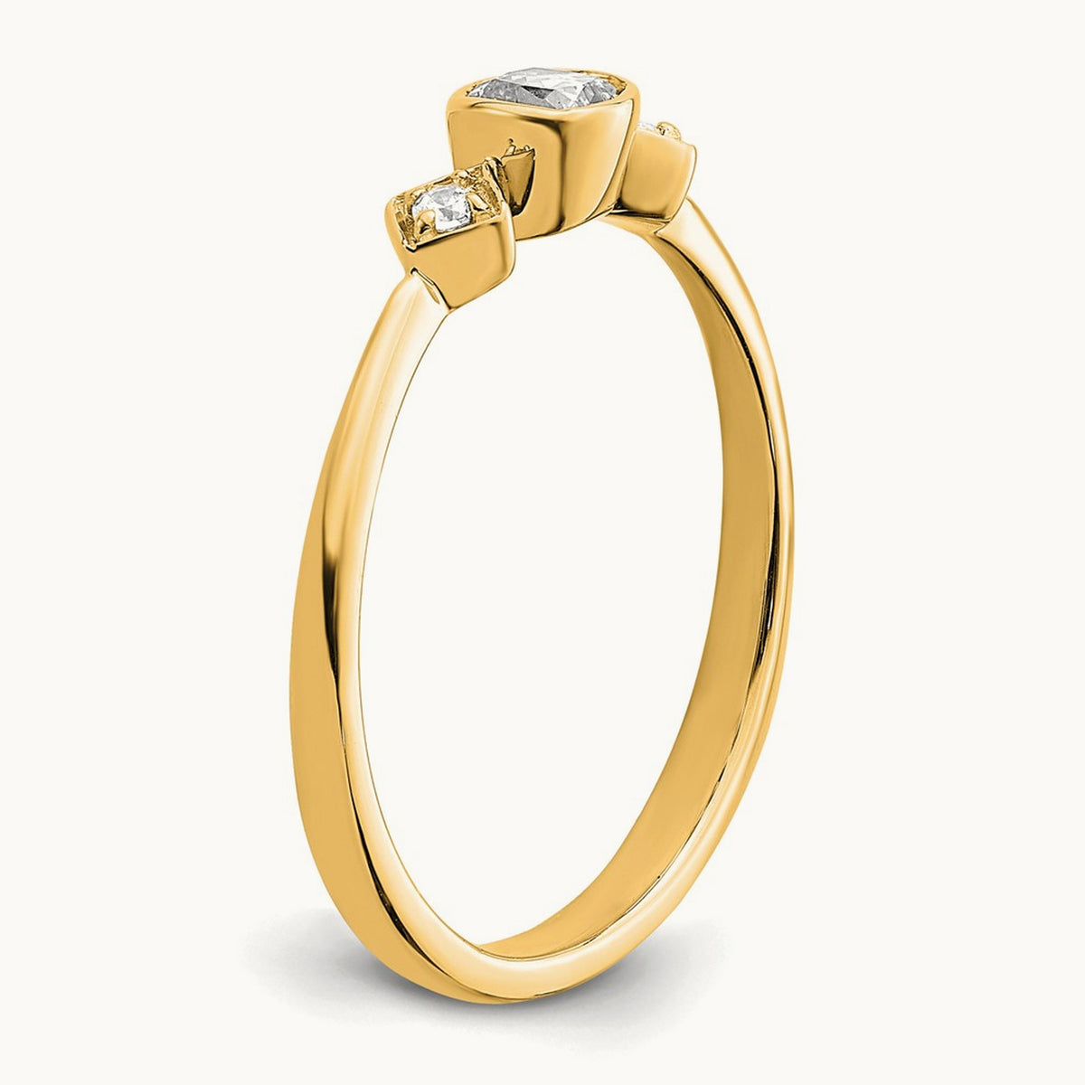 Petite Cushion Ring — 14K Yellow Gold, 7