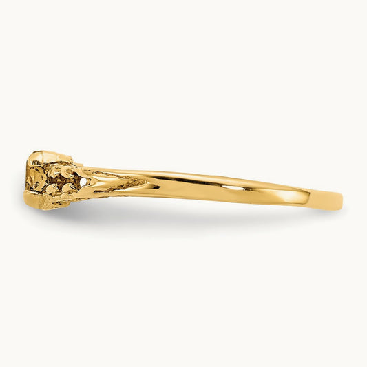 Madi K Citrine Birthstone Baby Ring, 3mm, 14K