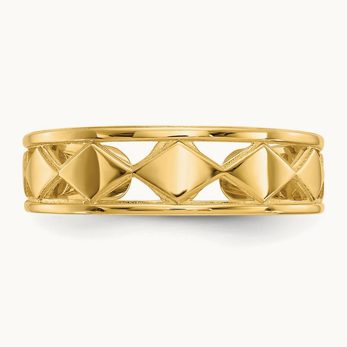 Diamond Shapes Toe Ring, 14K
