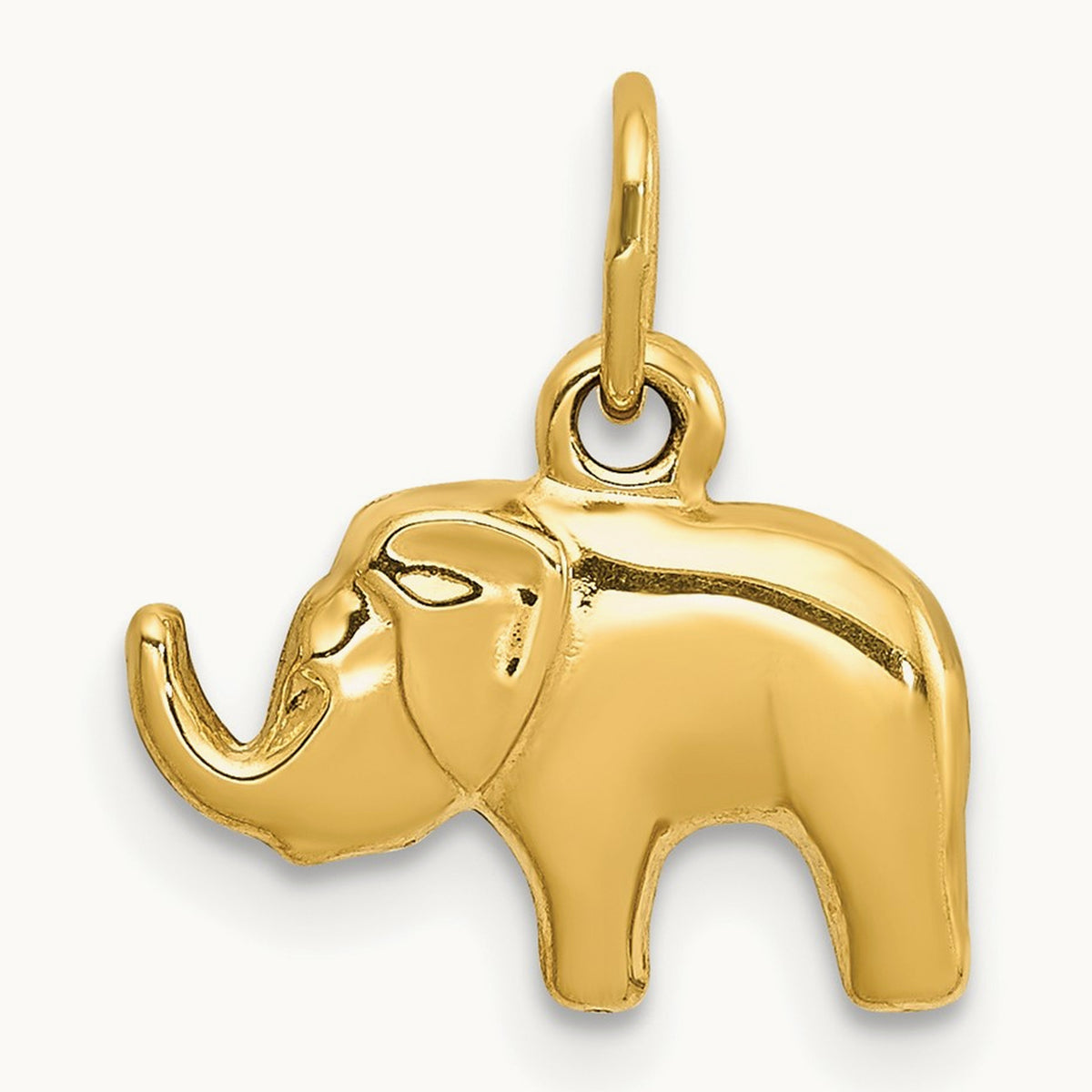 Elephant Charm, 14K
