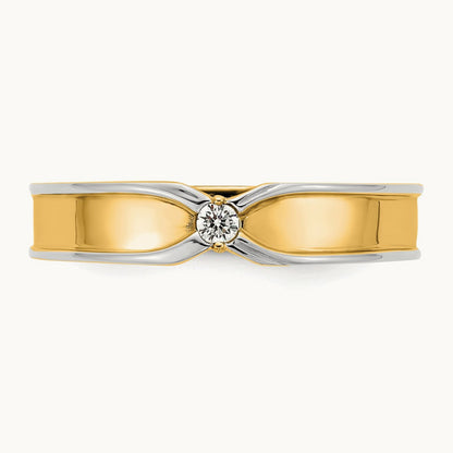 14ktt IB Goodman Mens Polished Complete 1/20ct Diamond Ring