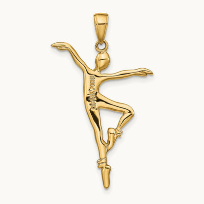 Ballet Dancer Pendant, 14K