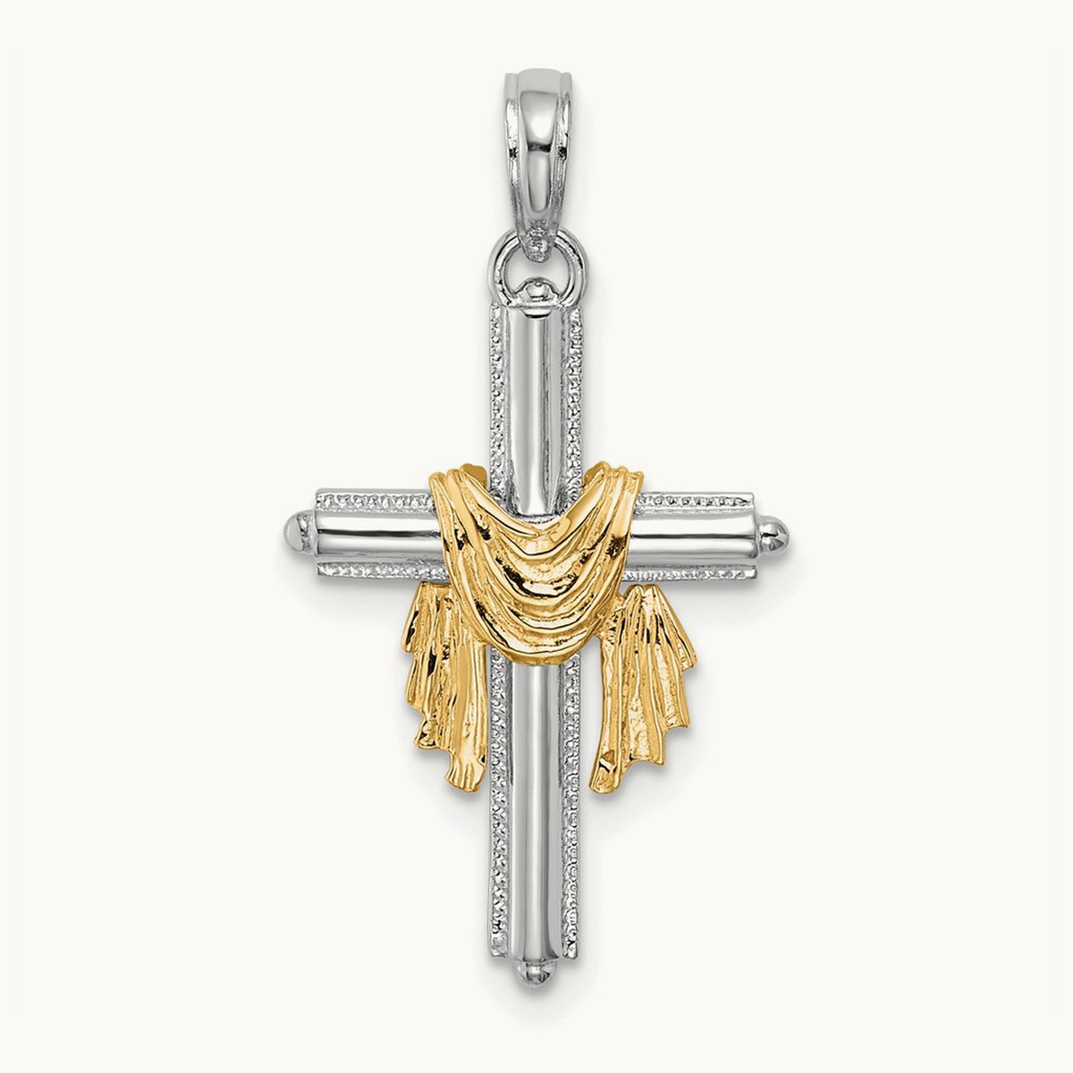 Cross w/ Drape Charm — 26mm