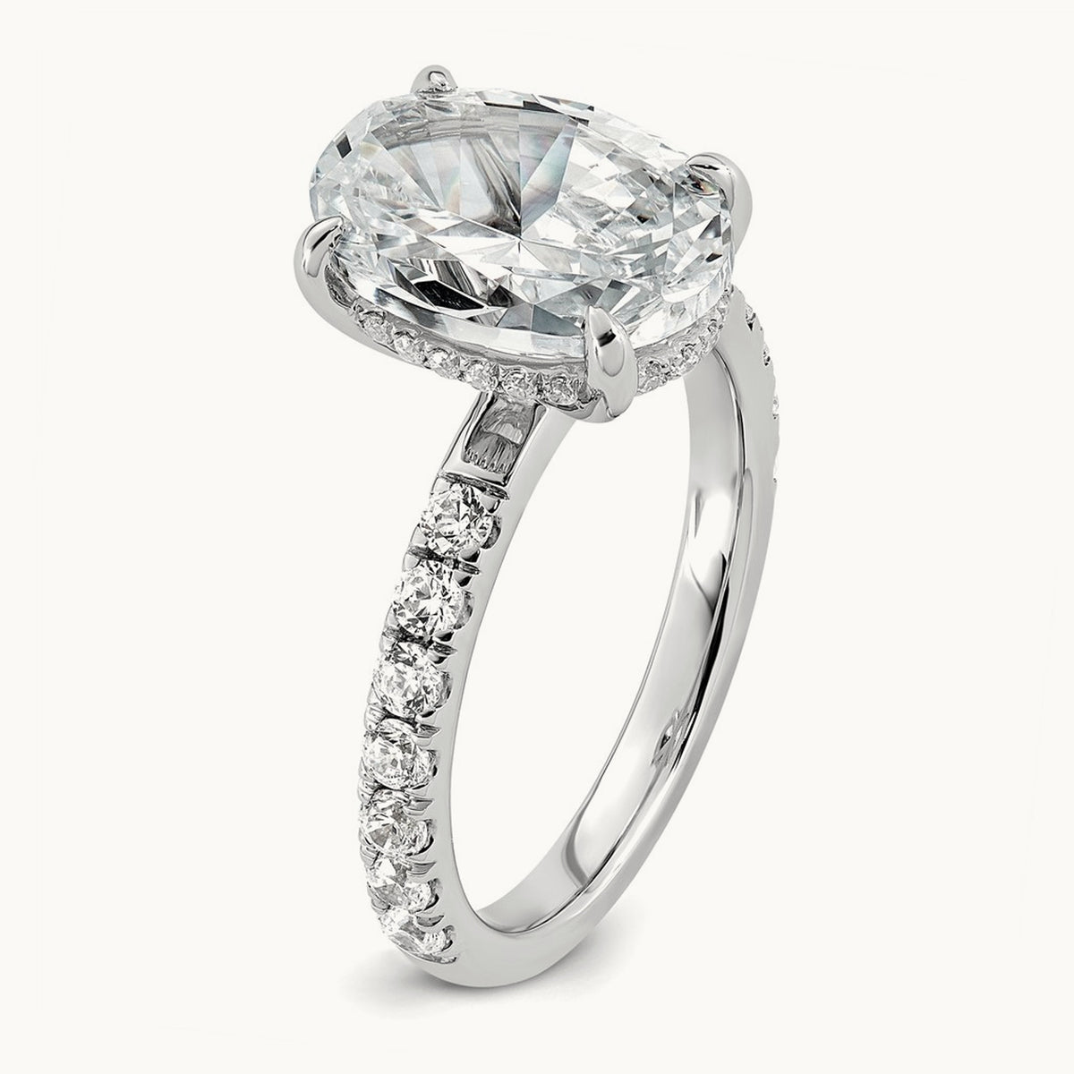 Oval Solitaire Engagement Ring, 1.25-4.50 ct tw Lab-Grown Diamond — 14K White Gold, 7 (3)