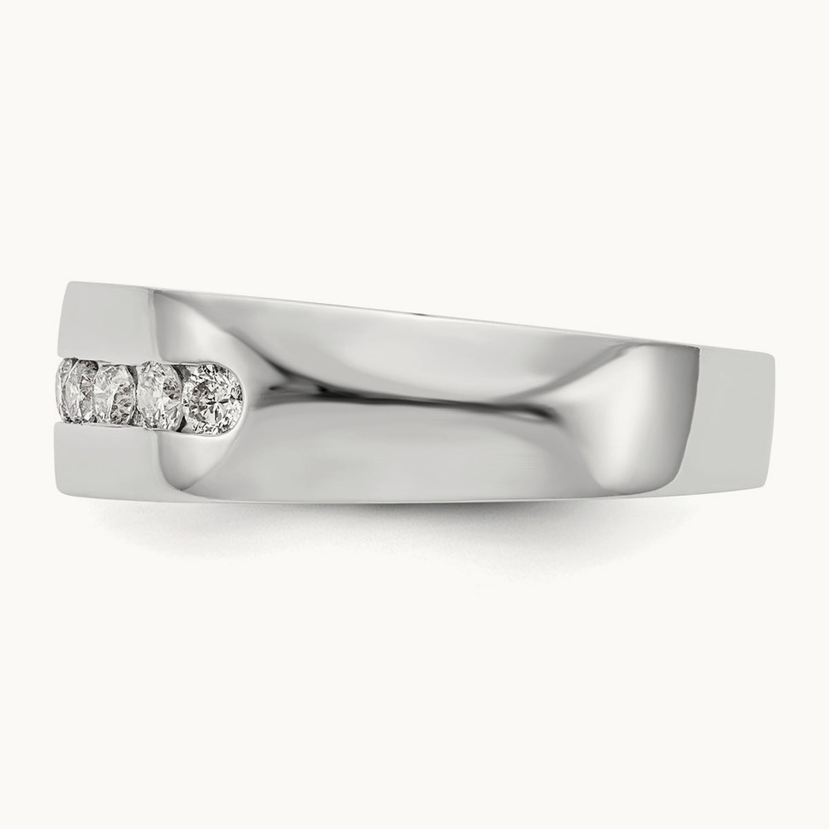 Diamond Men's Band, 14K White Gold