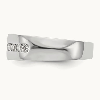 Diamond Men's Band, 14K White Gold