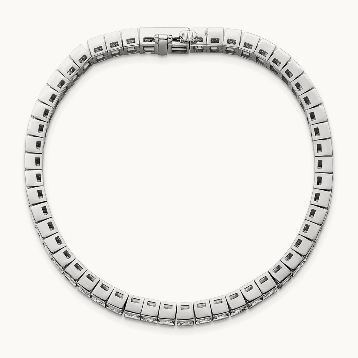Princess Tennis Bracelet, 10.00 ct tw Lab-Grown Diamond — 14K White Gold