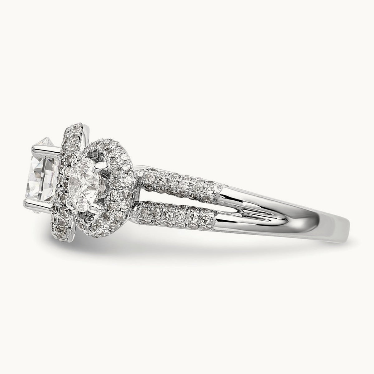 3-Stone Semi-Mount Engagement Ring, 0.75 ct tw