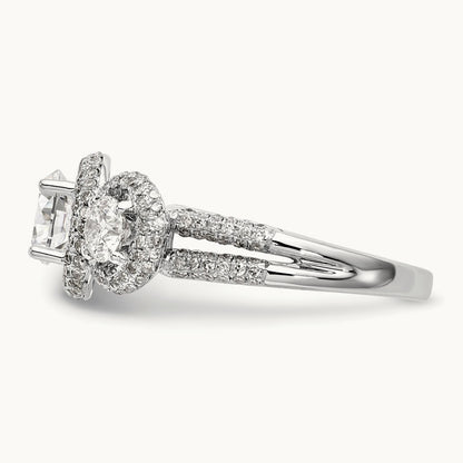 3-Stone Semi-Mount Engagement Ring, 0.75 ct tw