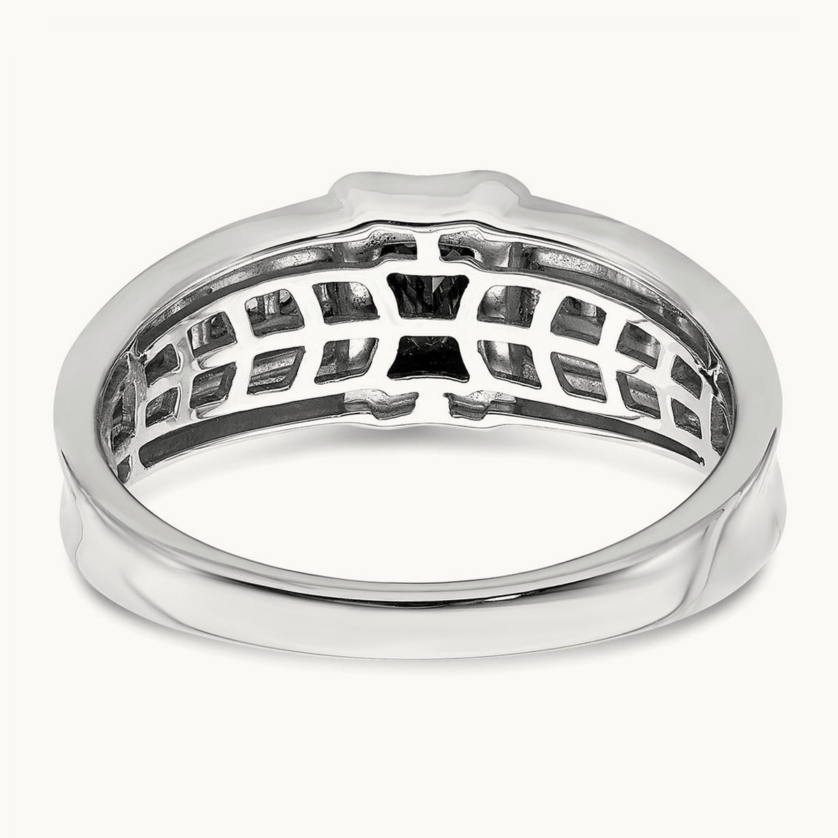 Onyx and Diamond Mens Ring, 14K Two-tone