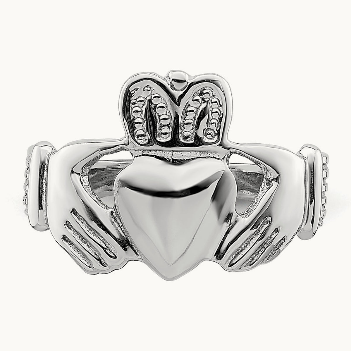 Claddagh Ring, 14K White Gold