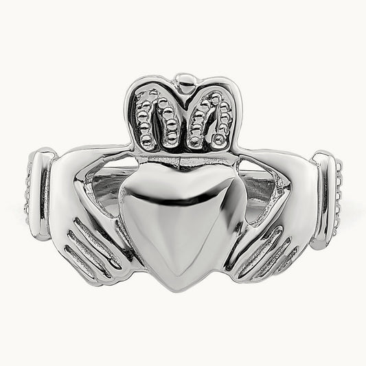 Claddagh Ring, 14K White Gold