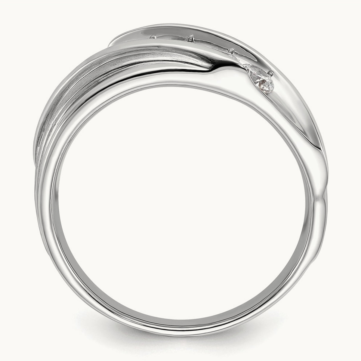 5 Stone Men's Ring, 0.75 ct tw Lab-Grown Diamond