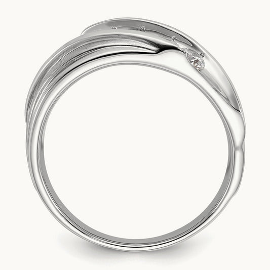 5 Stone Men's Ring, 0.75 ct tw Lab-Grown Diamond