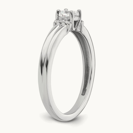 Cushion Center Promise/Engagement Ring, 0.25 ct tw