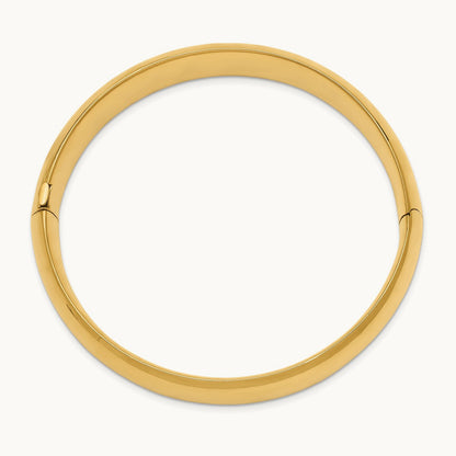 9/16 High Polished Hinged Bangle Bracelet, 14K