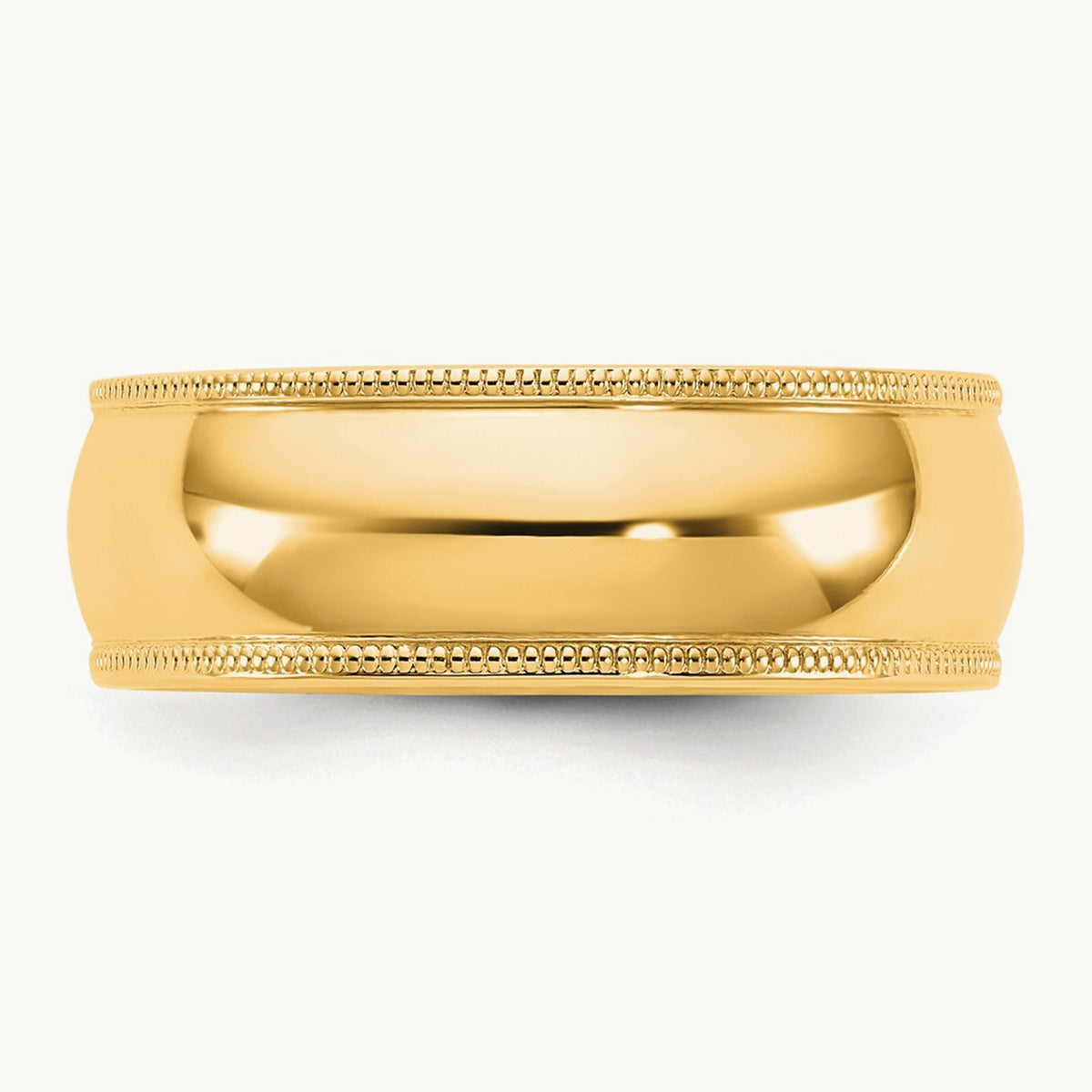 Milgrain Comfort Fit Band — 14K Yellow Gold, 7mm