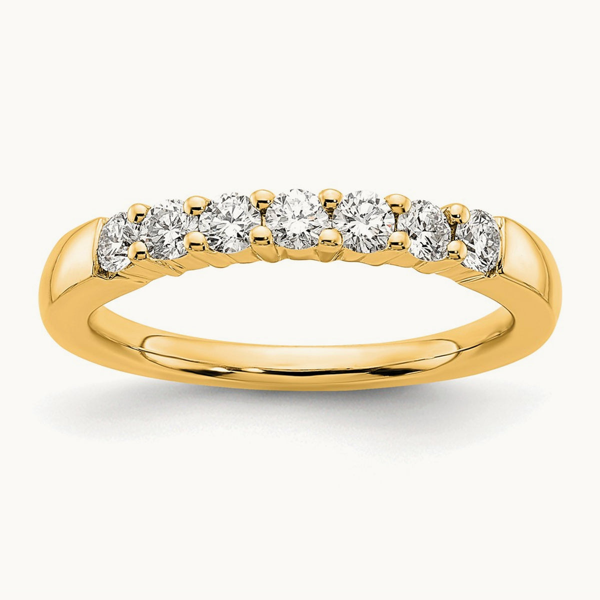 7-Stone Diamond Band — 14K Yellow Gold, 0.455 ct, 7