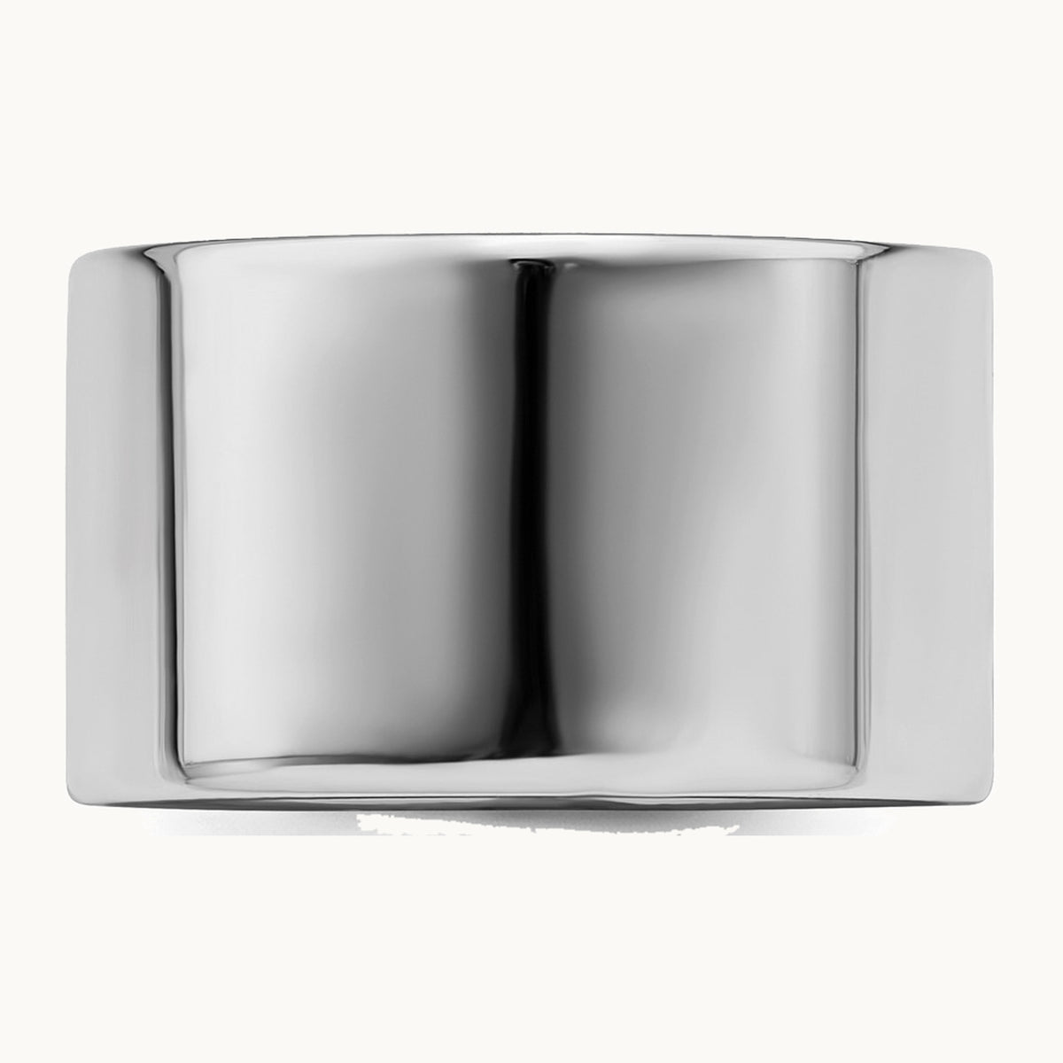 Sterling Silver Rhodium-plated 12mm Flat Band