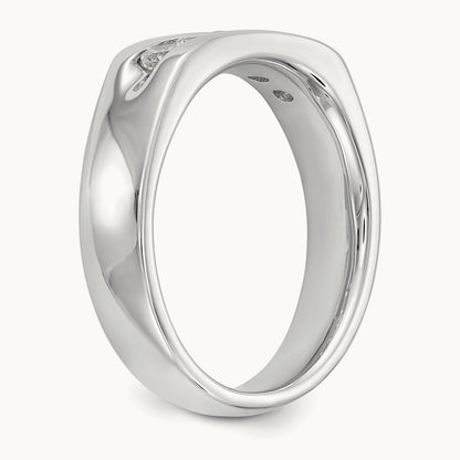 5-Stone Diamond Channel Band, 14K White Gold