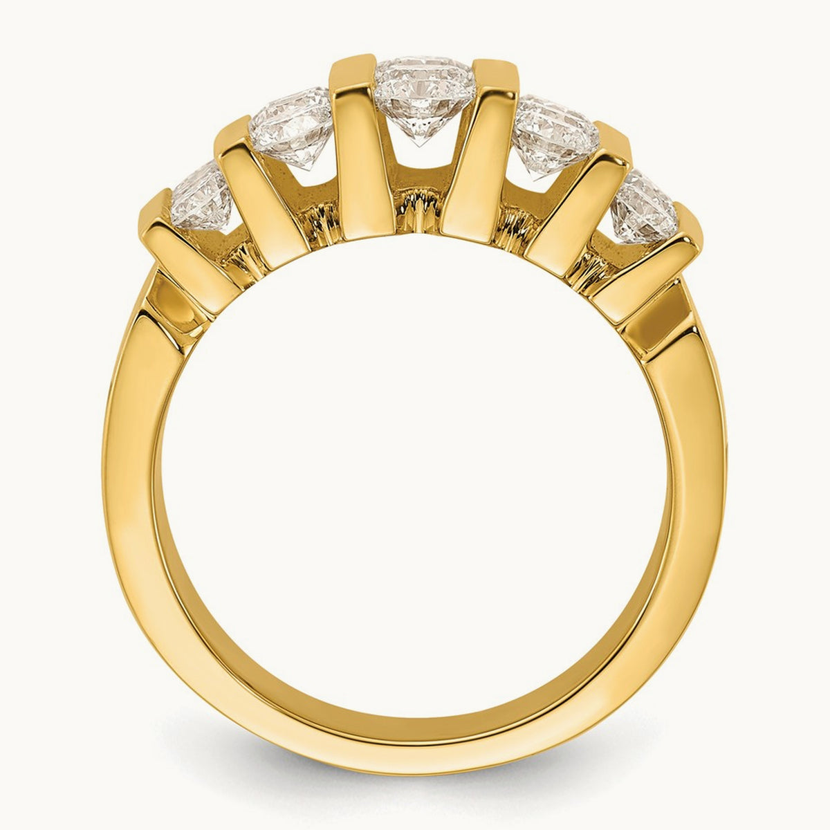 Fashion Band, 1.00-3.00 ct tw Lab-Grown Diamond — 2 ct, 14K Yellow Gold
