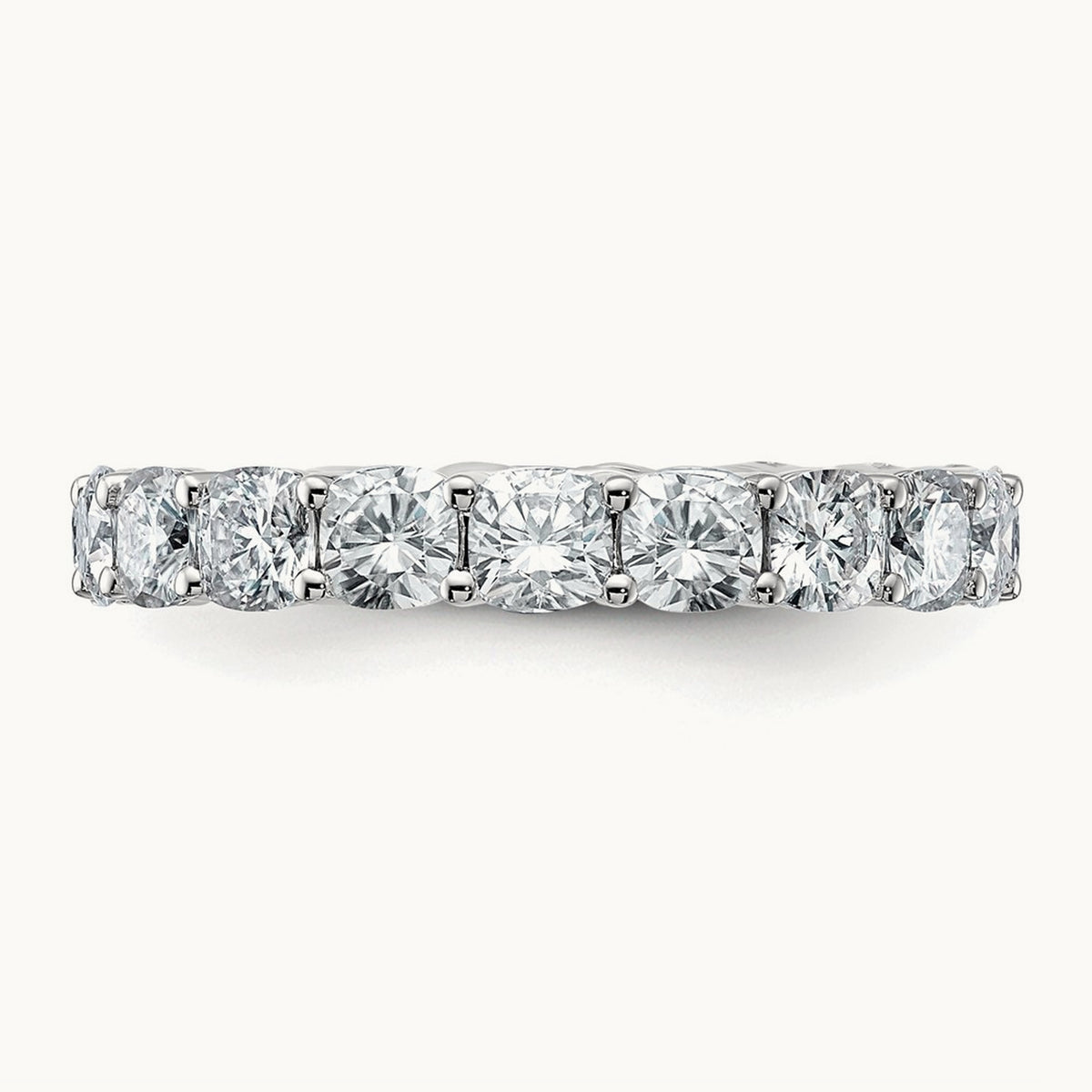 Cushion Eternity Band, 3.50 ct tw Lab-Grown Diamond — 14K White Gold