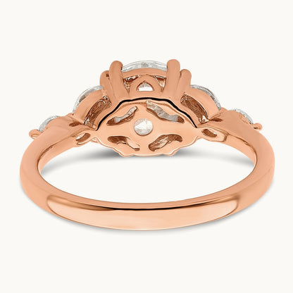 1 1/2ct Round Semi-Mount Engagement Dia Ring, 14K Rose Gold