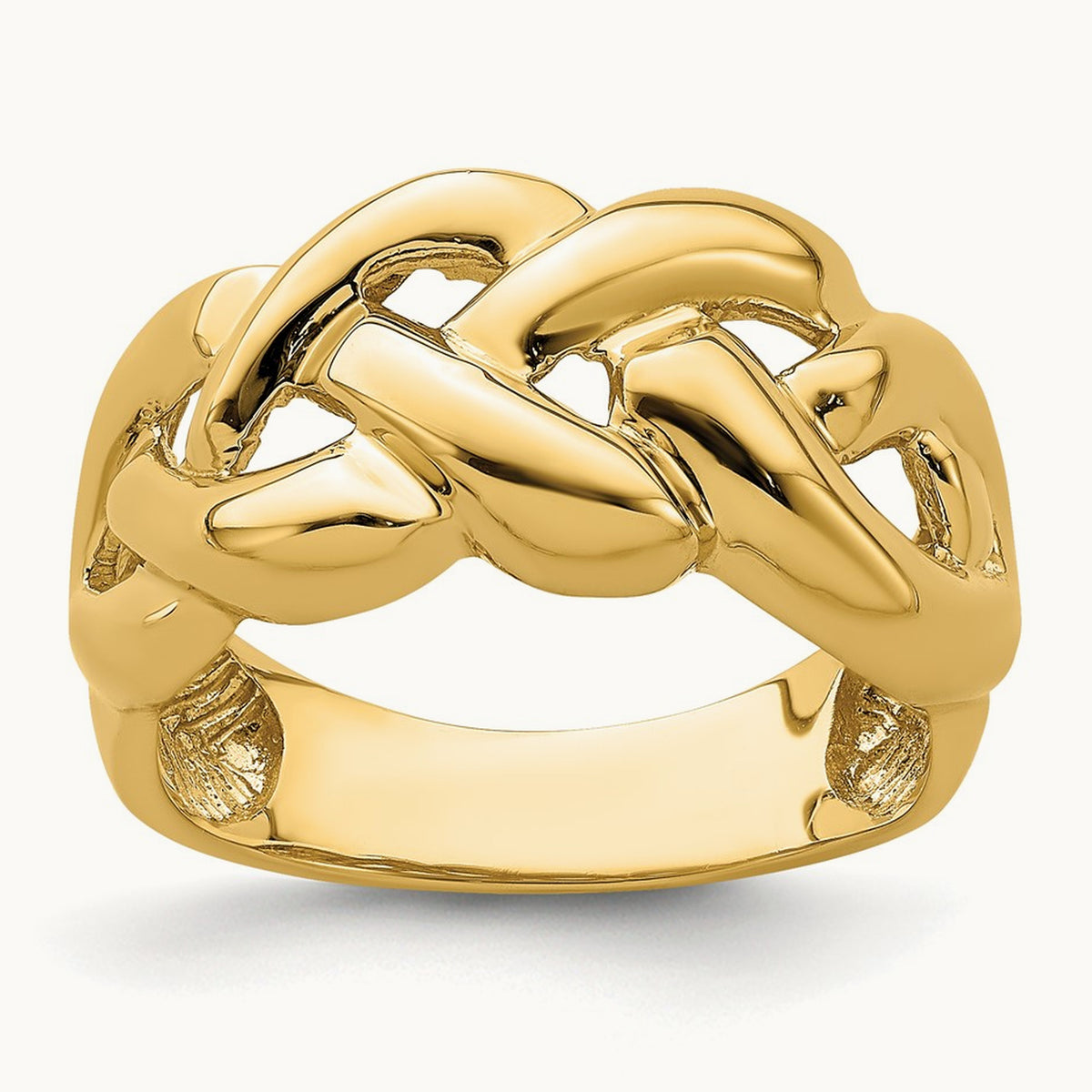 Polished Entwined Braided Ring, 14K